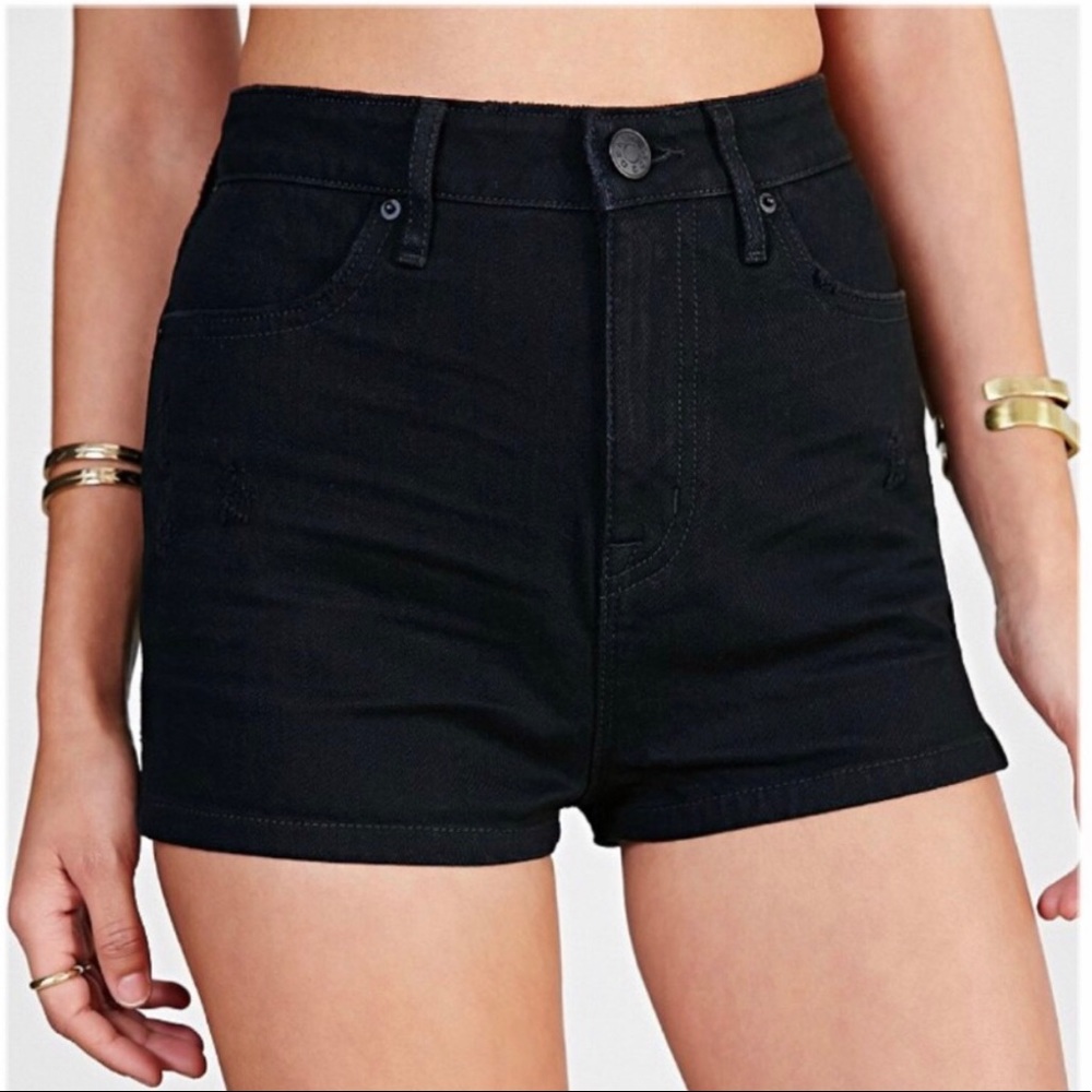 BDG Pin up Super High Rise Black Jean Shorts